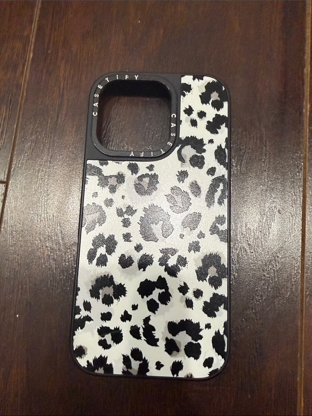 Casetify Black & White snow Leopard Pattern Phone Case iphone 16 pro case